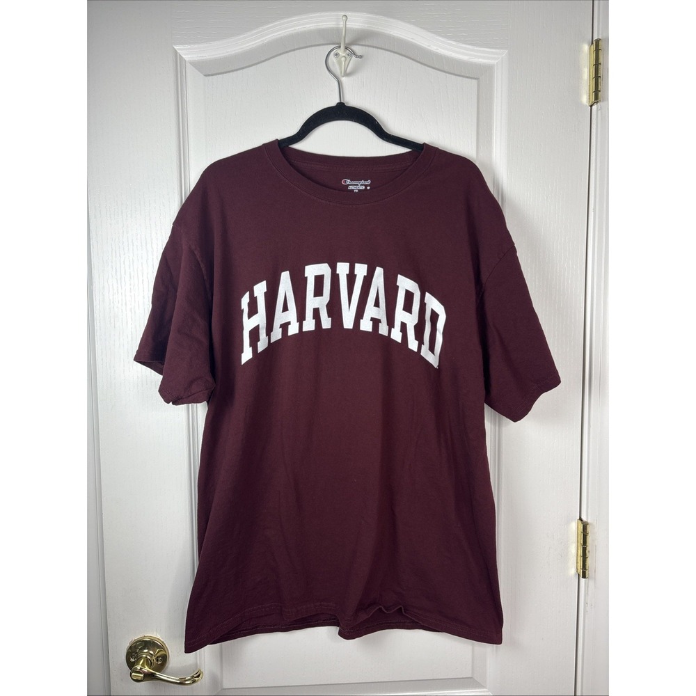 Champion Harvard T Shirt Mens XL Maroon Crimson Ivy League University Tee